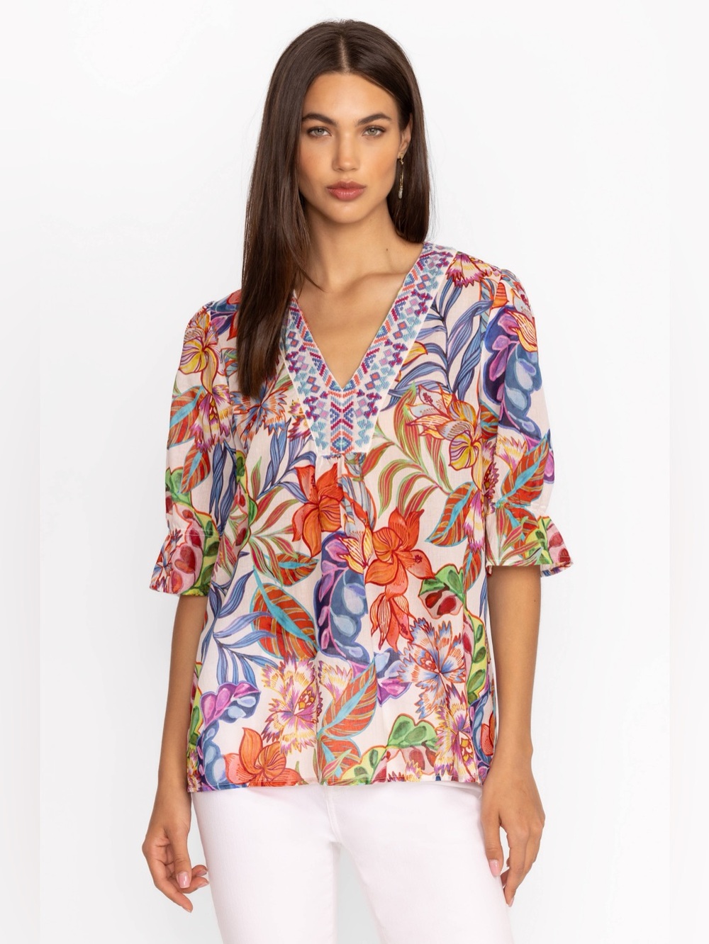 JOHNNY WAS Easy Field Blouse/Tunic Size S